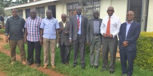 Members of the Research and Publications Steering Committee together with Prof. Twesigomwe, DVC – AA, (2nd right)